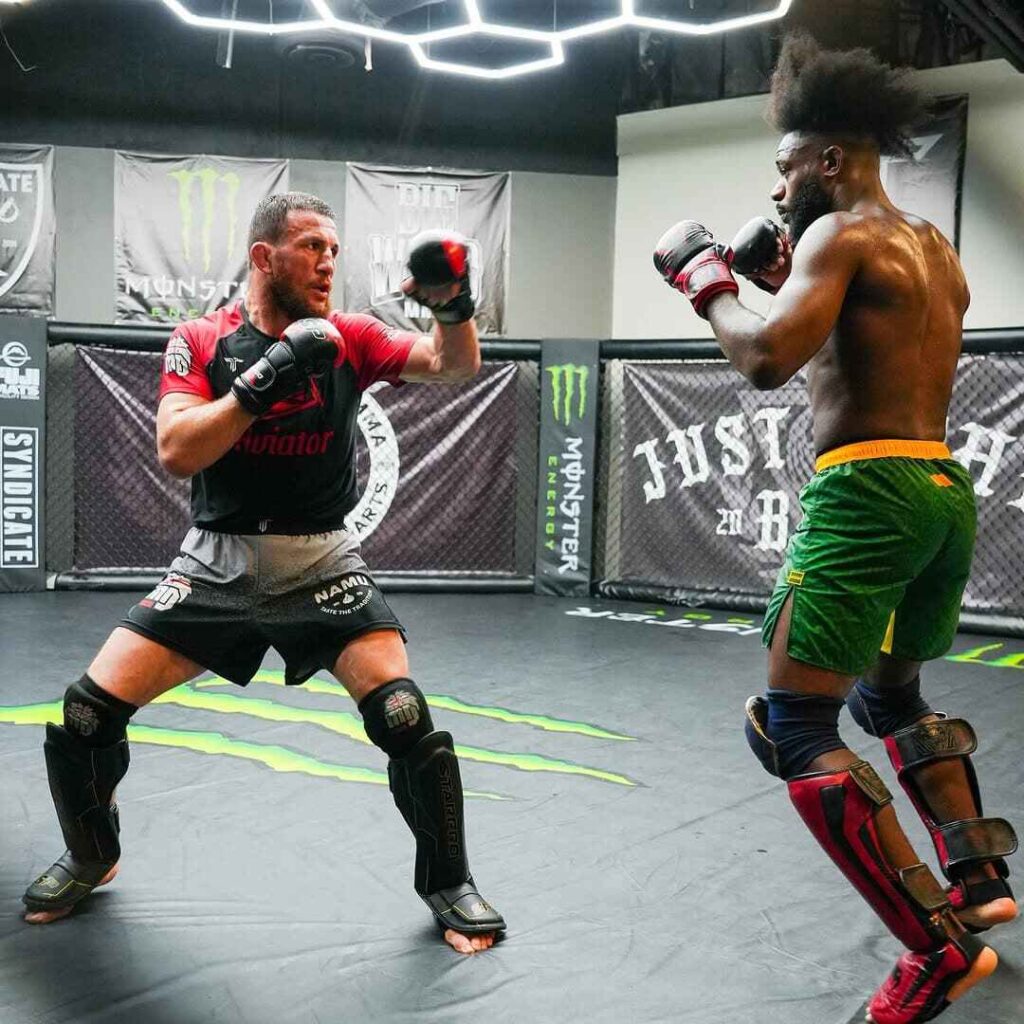 Aljamain Sterling preparation with Merab Dvalishivli